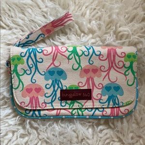 Quirky Canvas Clutch Wristlet Jellyfish Print